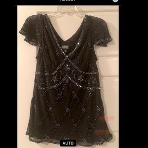 Embellished Black Blouse
